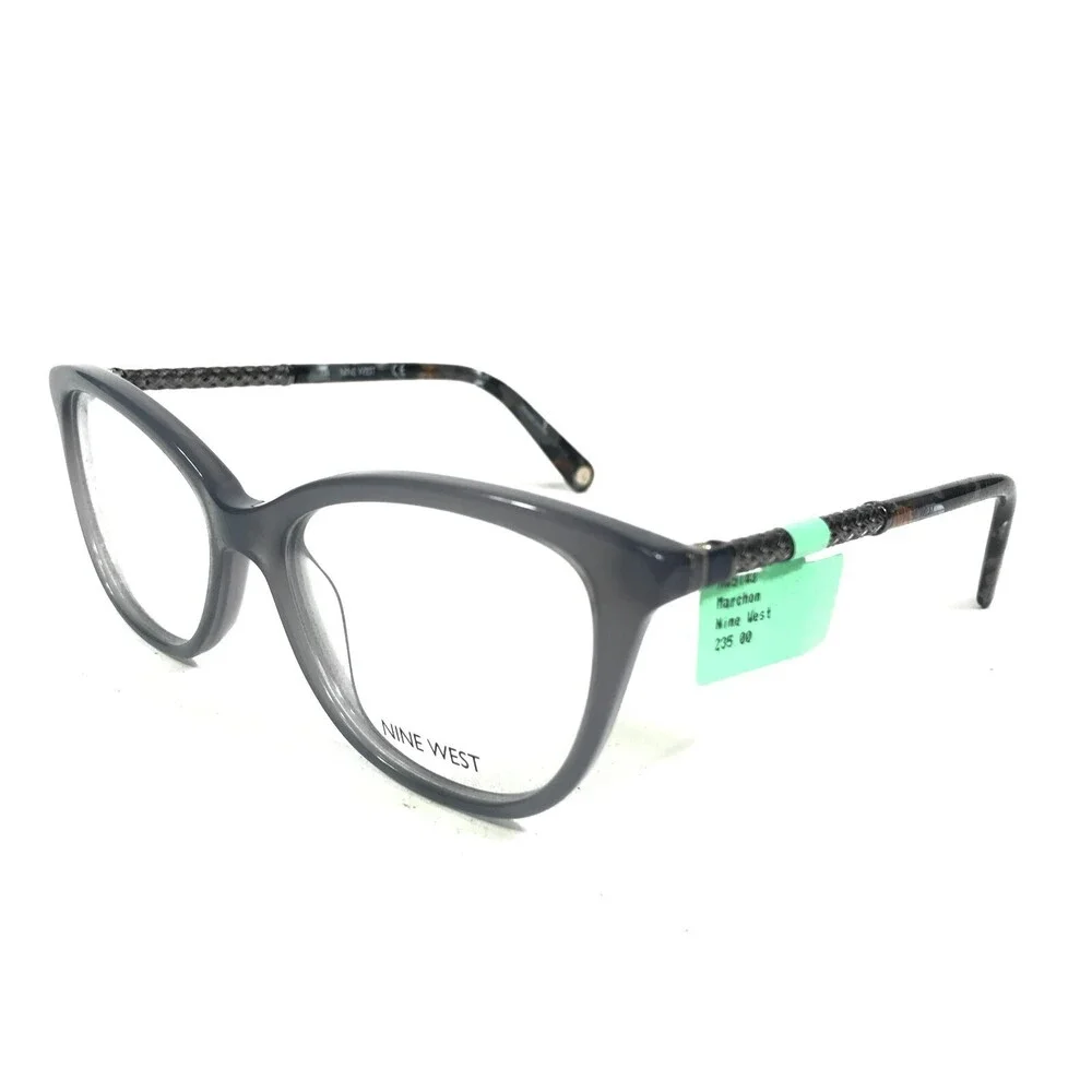 Nine West Eyeglasses Frames NW5143 014 Blue Silver Cat Eye Full Rim 52-16-135